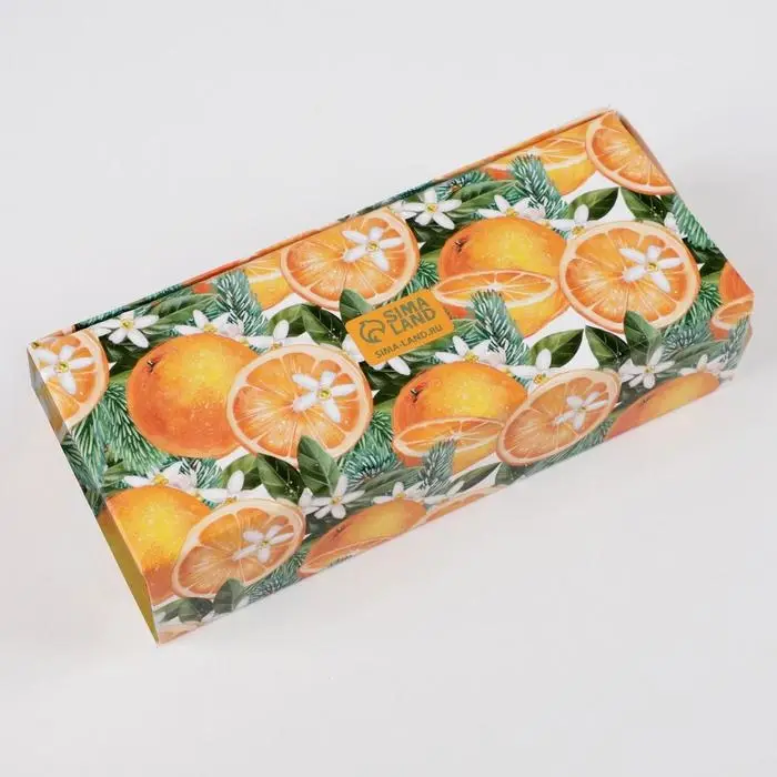 Коробка складная &laquo;Мандариновое настроение&raquo;, 17 х 7 х 4 см