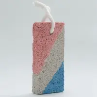 Пемза для педикюра, с подвесом, 8.5&times;4.5 см, разноцветная
