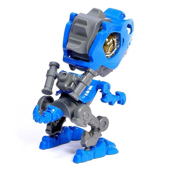 Электронный конструктор динозавр &laquo;Динобот&raquo;, со звуком и подсветкой, на батарейках, цвет МИКС