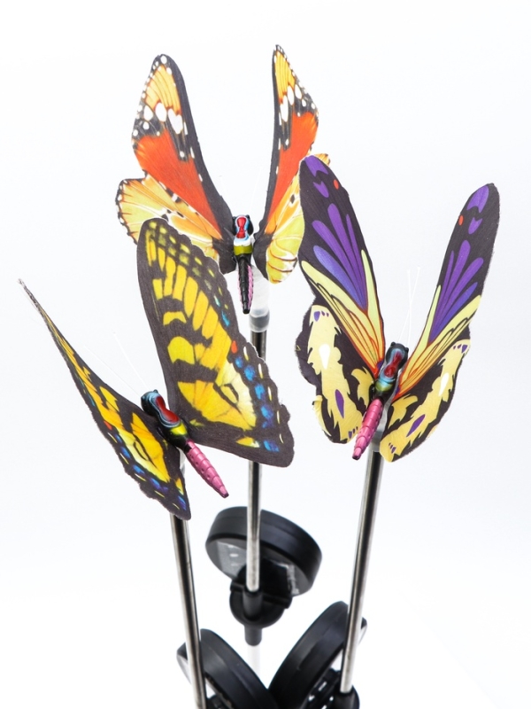 Штекер с подсветкой "Бабочка Адриа" желтая, 12х70см