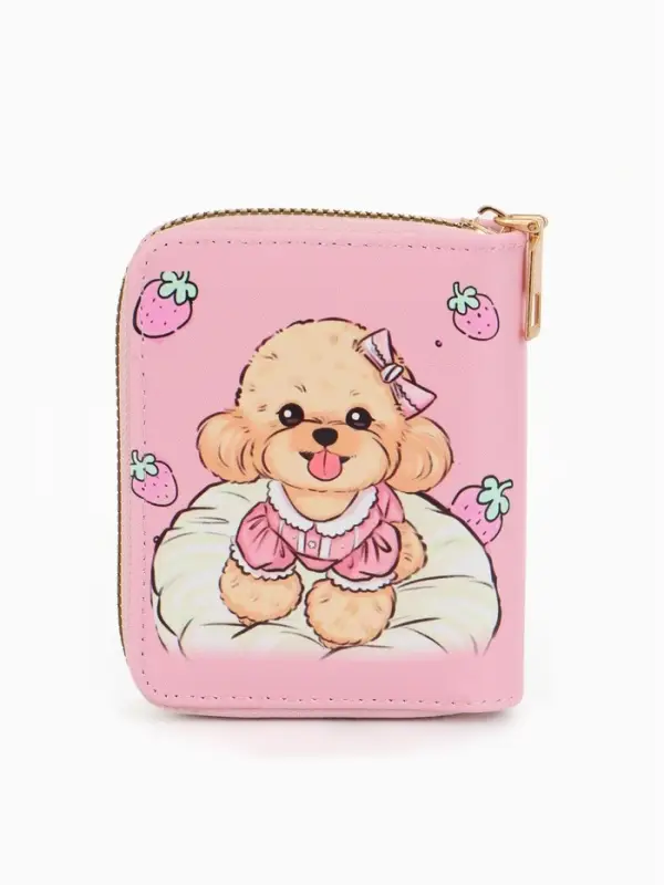 Кошелек дет 07-01-01 Июнь2542 собака, 8,52,510,5 см, 2 отд+отд/молн, д/карт, розовый