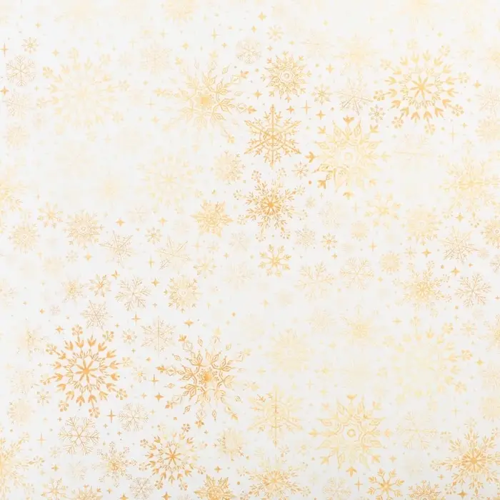 Упаковочная бумага на новый год крафтовая &laquo;Белое золото&raquo;, 70&times;100 см