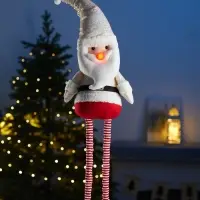 Фигура текстиль &laquo;Дед Мороз&raquo; 55-84 см, телеск-е ножки, 1LED, LR1130х3 (в компл.), Т/БЕЛЫЙ