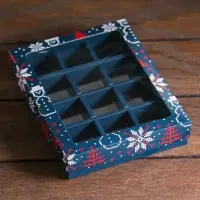 Коробка для конфет 12 шт UPAK LAND "Свитерок", 19 х 15 х 3,6 см