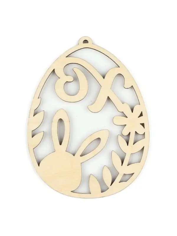 Подвеска деревянная на Пасху &laquo;Кролик в яйце&raquo;, 7.5&times;10 см