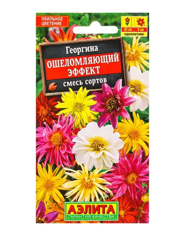 Семена цветов Георгина Ошеломляющий эффект, смесь сортов , Ц/П,10 шт.