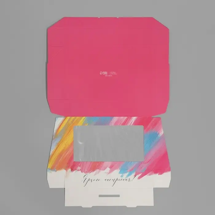 Кондитерская упаковка, коробка с ламинацией &laquo;Мазки&raquo;, 20 х 12 х 4 см