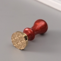 Печать для сургуча с пластиковой ручкой "Цветочная плитка" 6,3х2,5х2,5 см