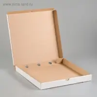 Коробка для пиццы, белая, 31 х 31 х 3,5 см