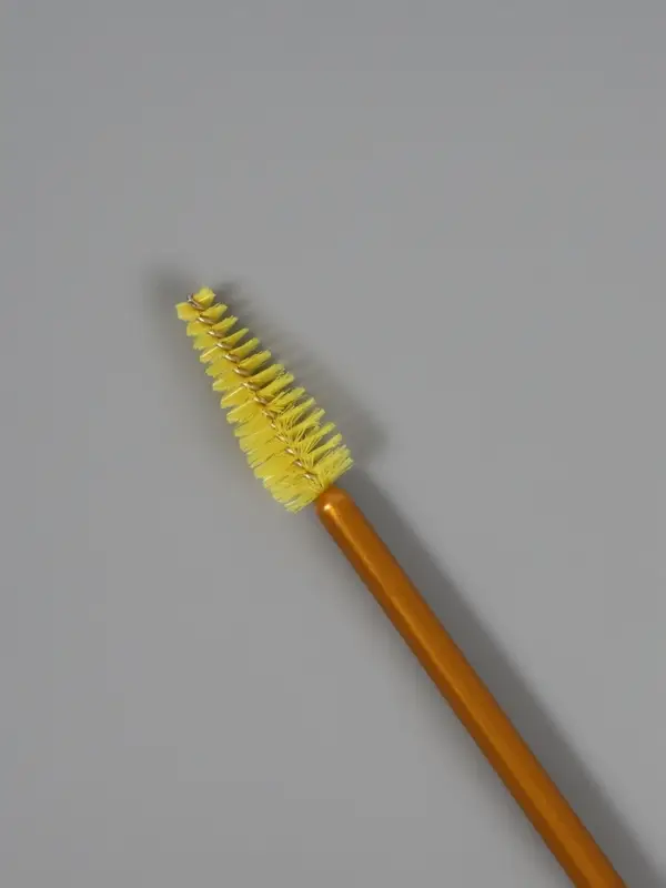 Кисть для макияжа, 2в1, 18.5 см, золотистый