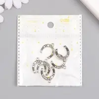 Декор металл "Подкова. На счастье" МИКС  2х1,2 см