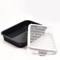 Туалет "Белла мини" для кошек, с сеткой, 35 х 26  х 6 см, Серый