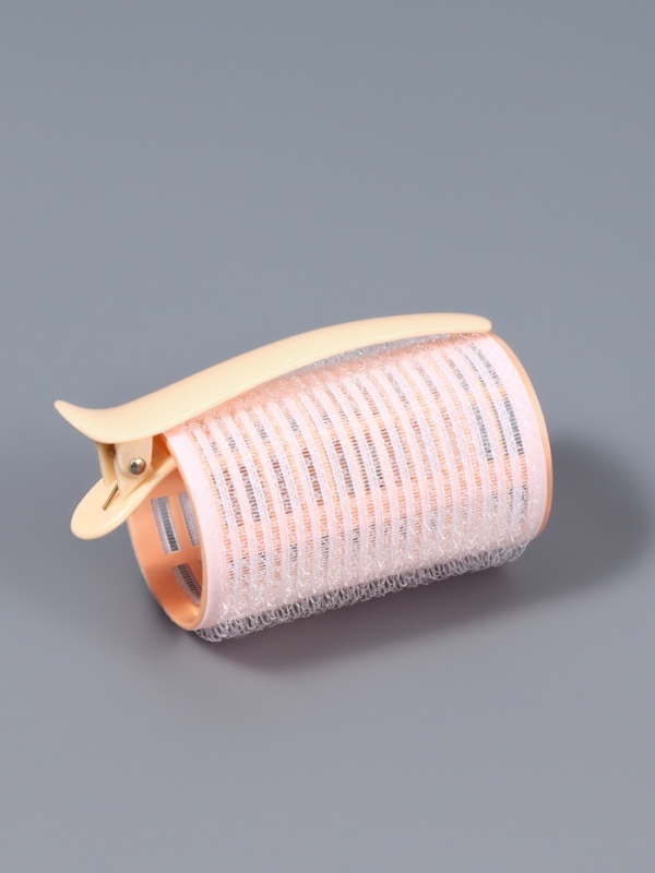 Бигуди для чёлки, с зажимом, d = 3,5 см, 6,2 см, цвет бежевый