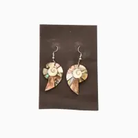 Серьги "Морская ракушка" ракушка 5,5х2 см