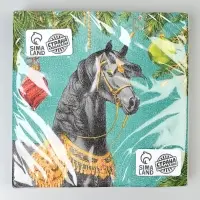 Салфетки бумажные двухслойные &laquo;С Новым Годом. Лошадь&raquo;, 33&times;33 см, набор 20 штук