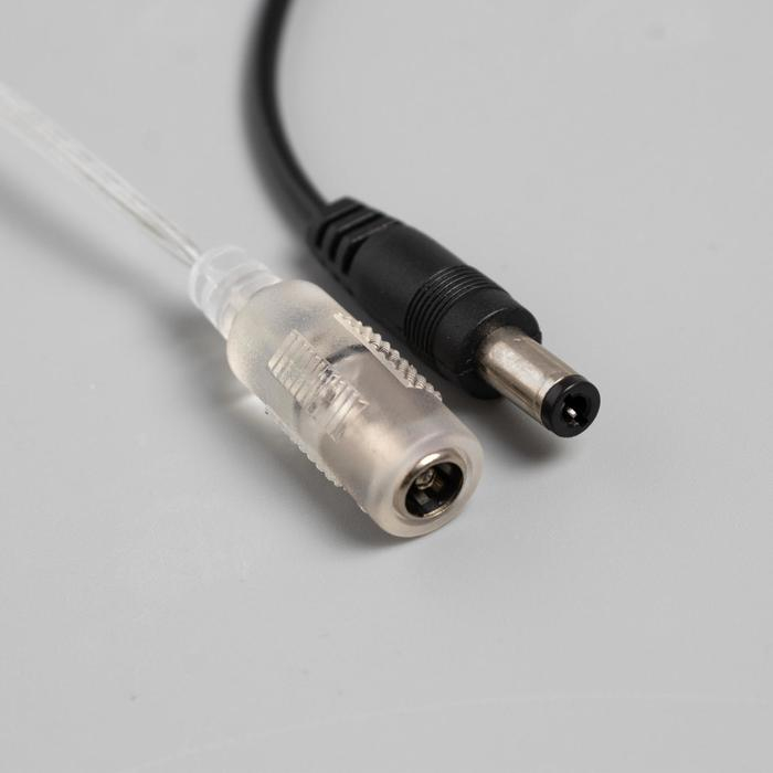 Гирлянда &laquo;Занавес&raquo; 2 &times; 2 м роса, IP20, серебристая нить, 300 LED, свечение мульти, 12 В