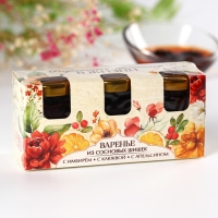 Набор варенья с сосновыми шишками &laquo;Радостных моментов&raquo;, вкусы: имбирь, клюква, апельсин, 30 г. x 3 шт.