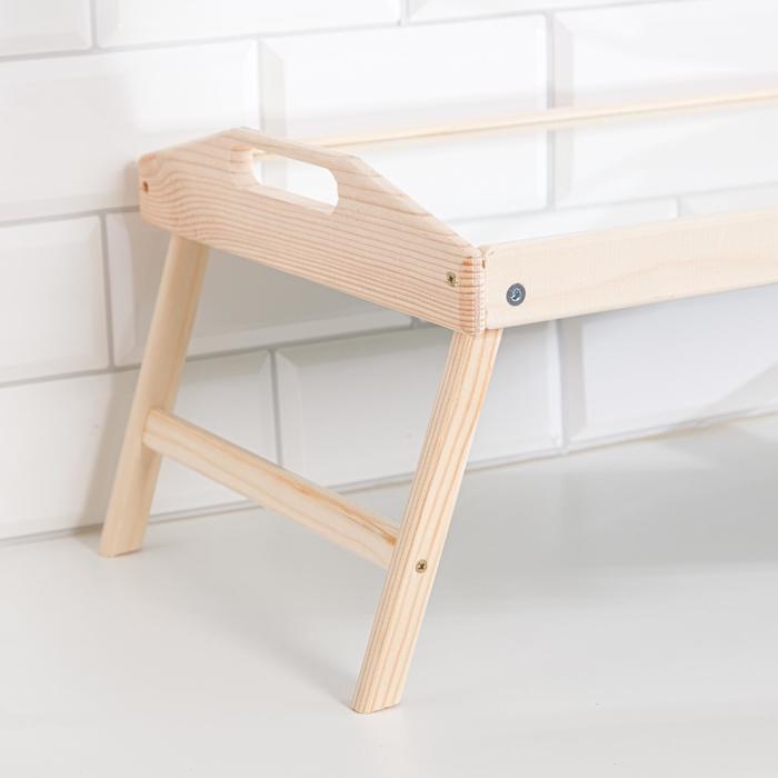 Столик для завтрака складной, 50&times;30см, с ручками, зеркало