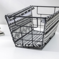 Корзина для хранения Доляна &laquo;Марокко&raquo;, 25&times;15&times;11,5 см, цвет чёрно-белый