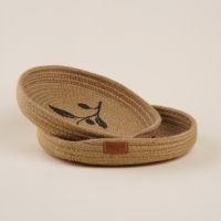 Корзины для хранения ручной работы SL Home, 2 шт: 25&times;25&times;3 см, 30&times;30&times;4 см