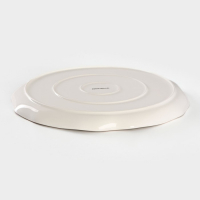 Тарелка фарфоровая обеденная Доляна &laquo;Млечный путь&raquo;, d=25 см, цвет белый в крапинку