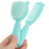 Набор для ухода за волосами: расческа и щетка &laquo;Мишка&raquo;, цвет бирюзовый
