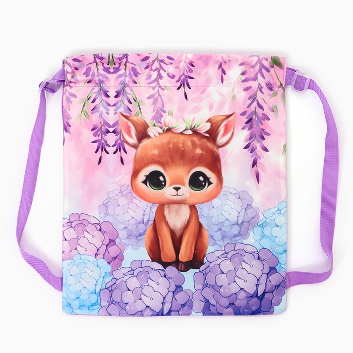 Сумка детская &laquo;Оленёнок&raquo;, 35 &times; 30 см, цвет фиолетовый