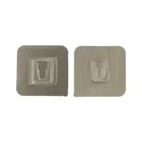 Комплект настенных держателей ТУНДРА с клейкой поверхностью, 60&times;60&times;10 мм, цвет никель