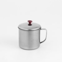 Кружка из нержавеющей стали с крышкой &laquo;Вестерн&raquo;, 620 мл, цвет хромированный