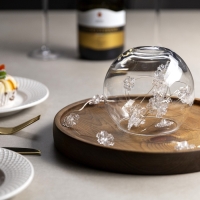 Гирлянда &laquo;Нить&raquo; 2 м роса с насадками &laquo;Снежинка&raquo;, IP20, серебристая нить, 20 LED, 2 режима, батарейки ААх2 (нет в комплекте), свечение белое