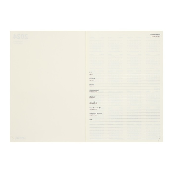 Еженедельник датированный 2025 года, A4, 64 листа, deVENTE.Vertical, твёрдая обложка из искусственной кожи с поролоном, ляссе, кремовый блок 70 г/м2, чёрный