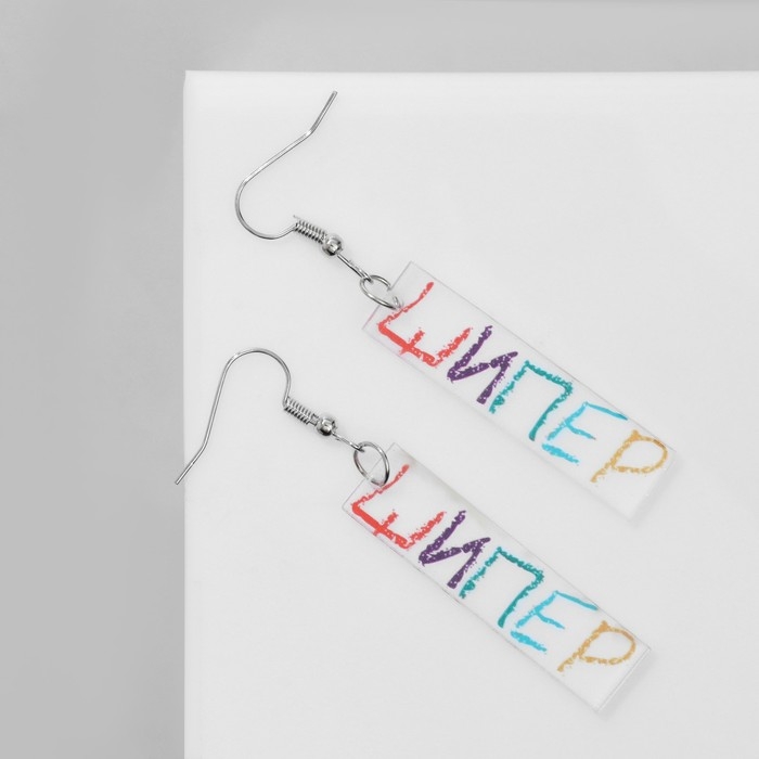 Серьги акрил &laquo;Шиппер&raquo;, цветные