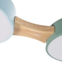 Люстра "Пиатти" 4LED 96Вт 3000-6000К синий зеленый 65х48х5 см BayerLux