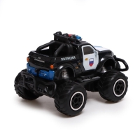 Джип радиоуправляемый &laquo;Полиция&raquo;, работает от батареек, цвет чёрный
