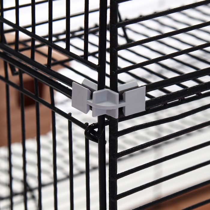 Клетка для грызунов "Пижон" №11, 4 этажа, разборная, 42 х 30 х 65 см (+2 домика,2 колеса,миска), беж