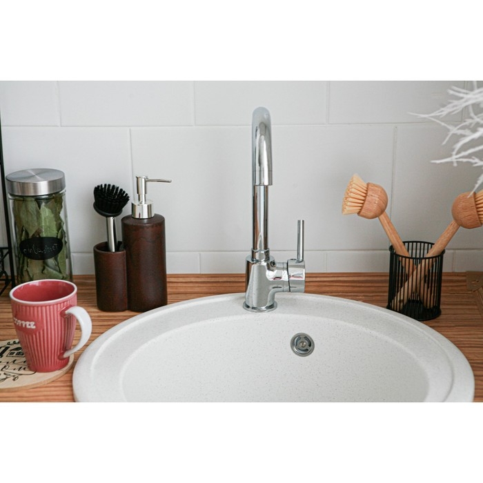 Щётка для посуды Доляна &laquo;Лотос&raquo;, круглая, 22 см