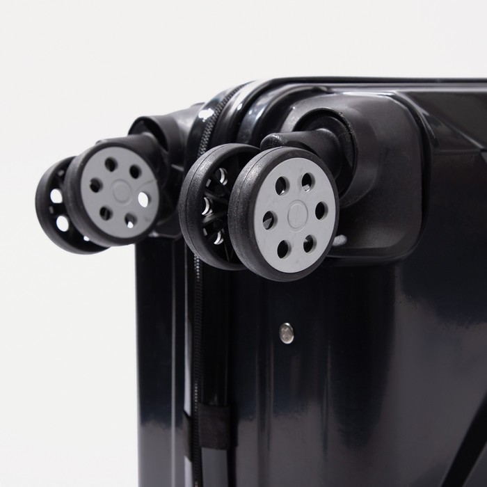 Чемодан малый 36 л (S), отдел на молнии, кодовый замок, цвет чёрный