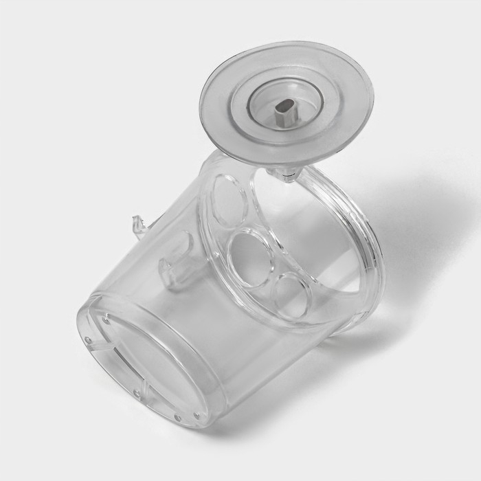 Держатель для зубных щёток и пасты на липучке Доляна, 12,5&times;11,5&times;11 см, цвет прозрачный