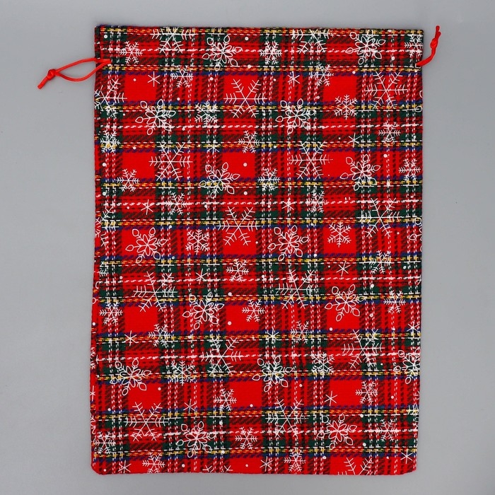 Мешочек подарочный холща &laquo;Подарок для тебя&raquo;, снежинки, 30 х 40 см +/- 1.5 см, Новый год