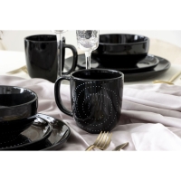 Кружка керамическая &laquo;Орнамент&raquo;, 450 мл, цвет чёрный