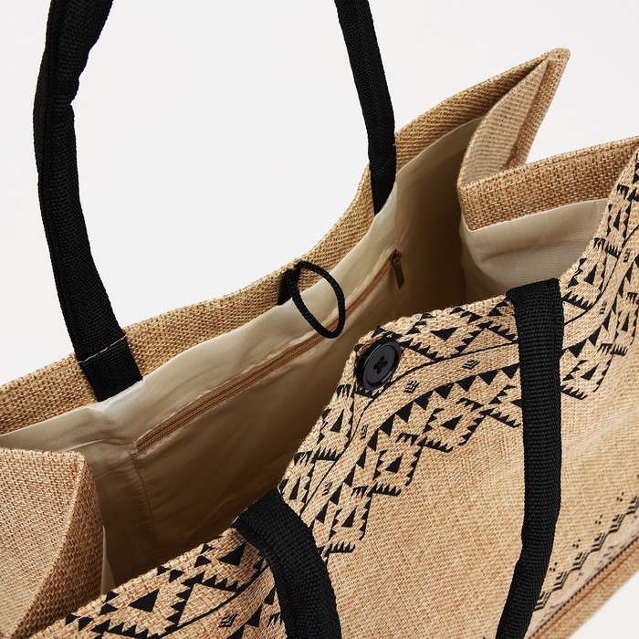 Шопер на пуговице, цвет бежевый