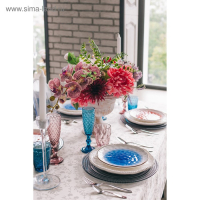 Тарелка фарфоровая Доляна &laquo;Космос&raquo;, d=21,2 см, цвет белый