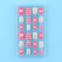 Детские накладные ногти &laquo;Сердечки&raquo;, 24 шт