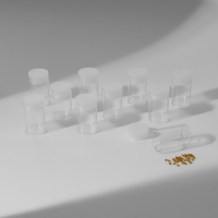 Набор баночек для хранения мелочей, d = 2,1 &times; 3,6 см, 10 шт, в контейнере, 11,5 &times; 9 &times; 2,7 см