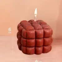 Свеча "Шоколад" 6х6х6 см, соевый воск МИКС