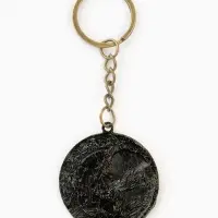 Брелок металл штамповка "Счастливый рубль"