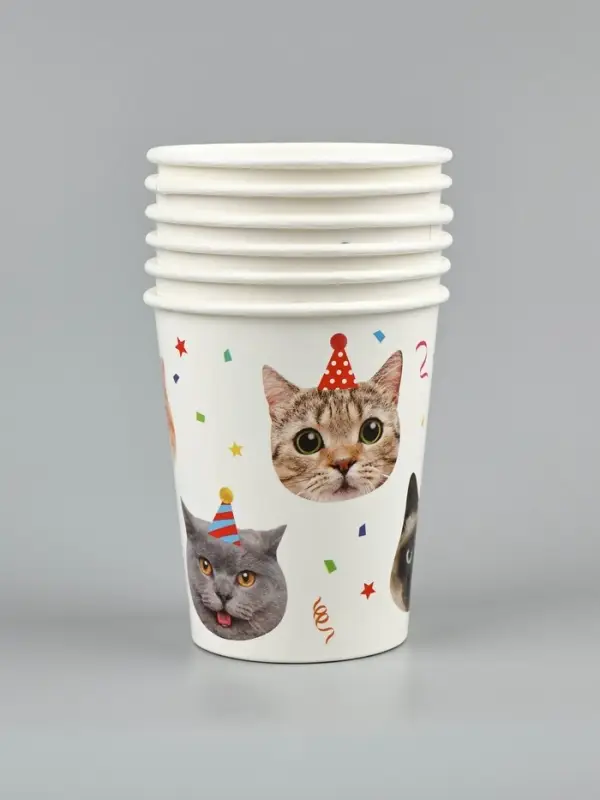 Стакан Котики фотографичные 250мл 6шт/G