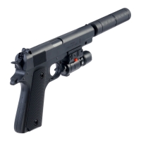 Пистолет "Вектор" с глушителем и лазером