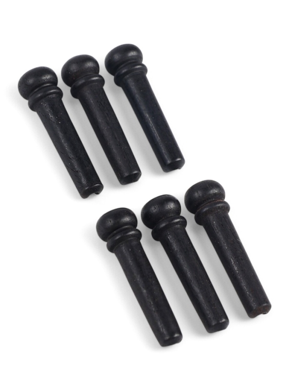 Набор фиксаторов струн Music life, 6 штук, черное дерево