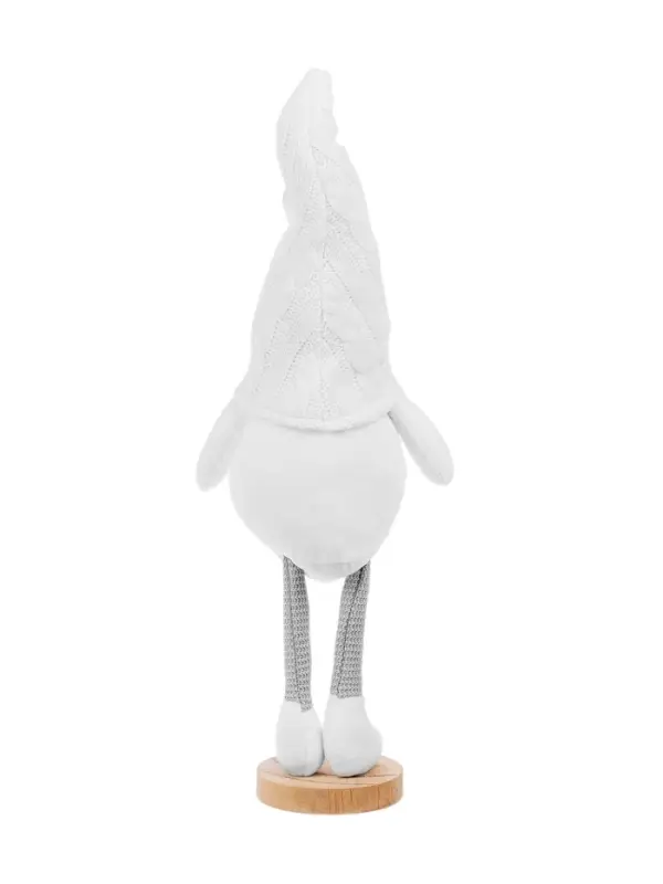 Фигура текстиль &laquo;Гном в белом&raquo; 55 см, 1 LED, от батареек AG13&times;3, свечение тёплое белое